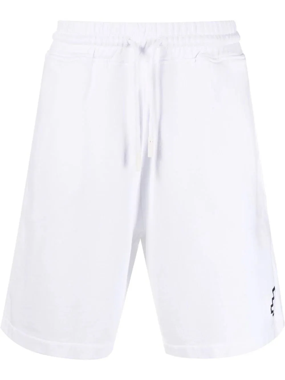 Marcelo Burlon Tempera Cross Basket Shorts White Black