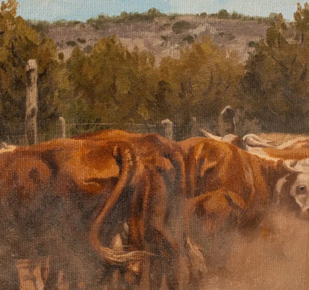 Mark Swanson "A Cattleman" Oil on Canvas