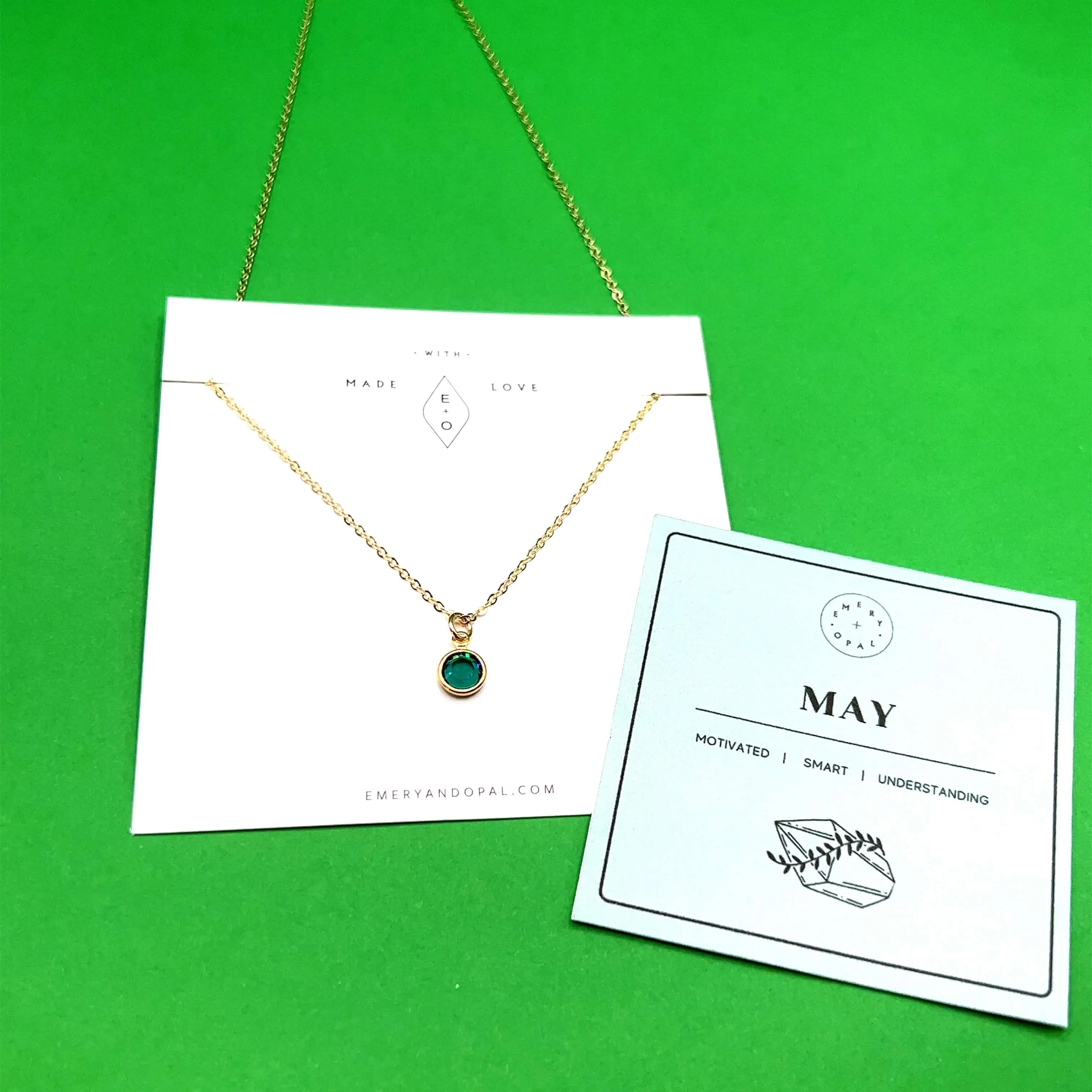 May Swarovski Birthstone Necklace - 14k Gold-Filled