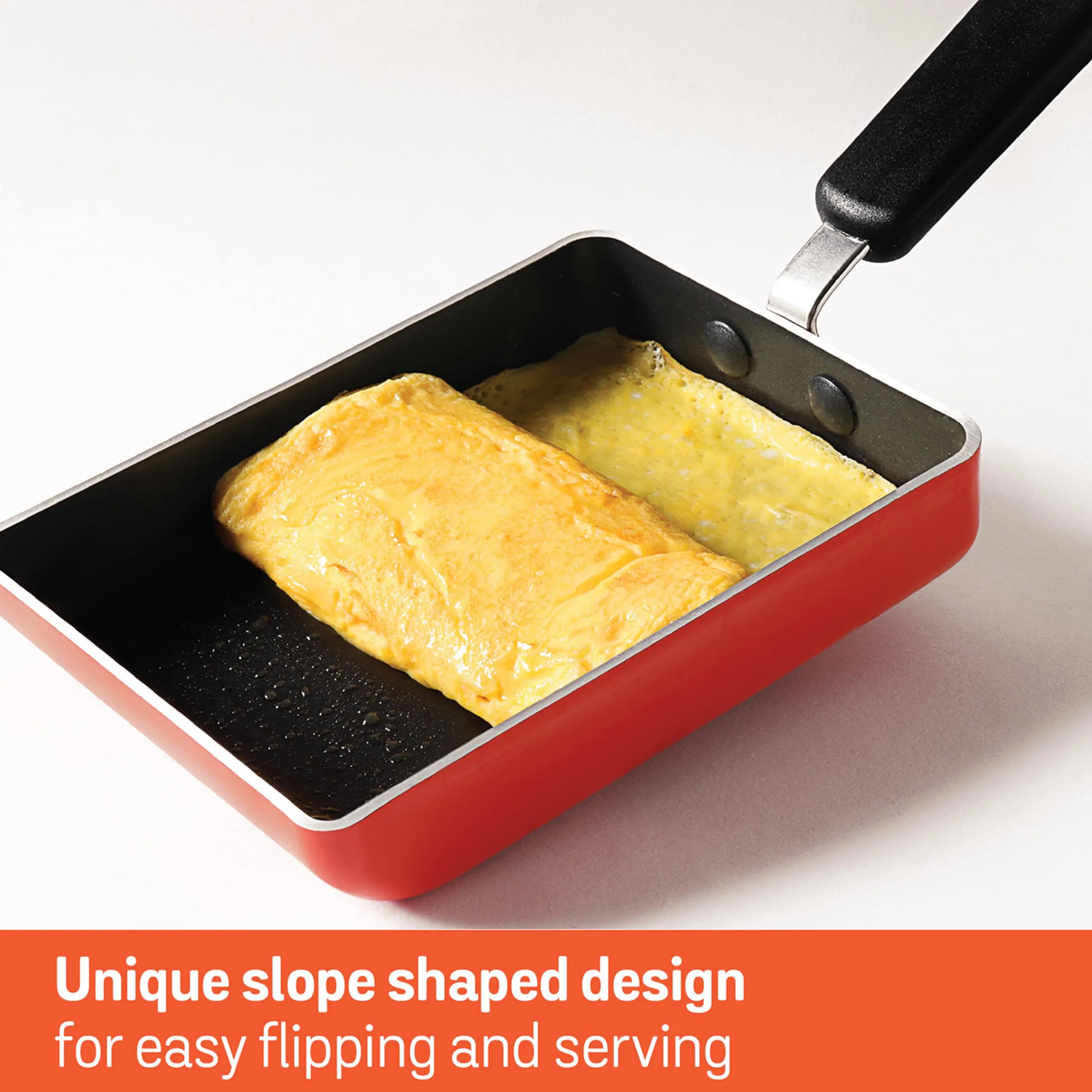 Meyer 18cm Non-Stick Tamagoyaki & Omelette Pan - Versatile Small Frying Pan for Eggs & More