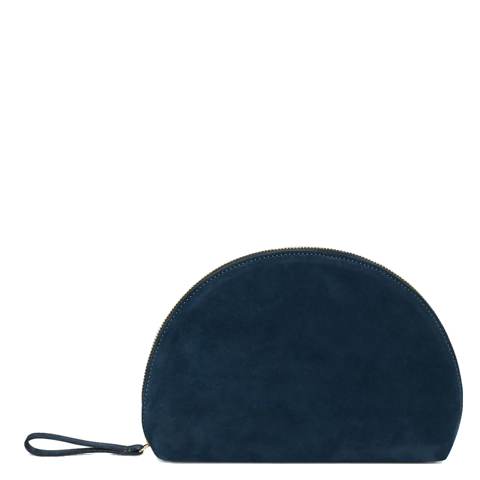 Moon Clutch Mini Suede Wristlet, Blue