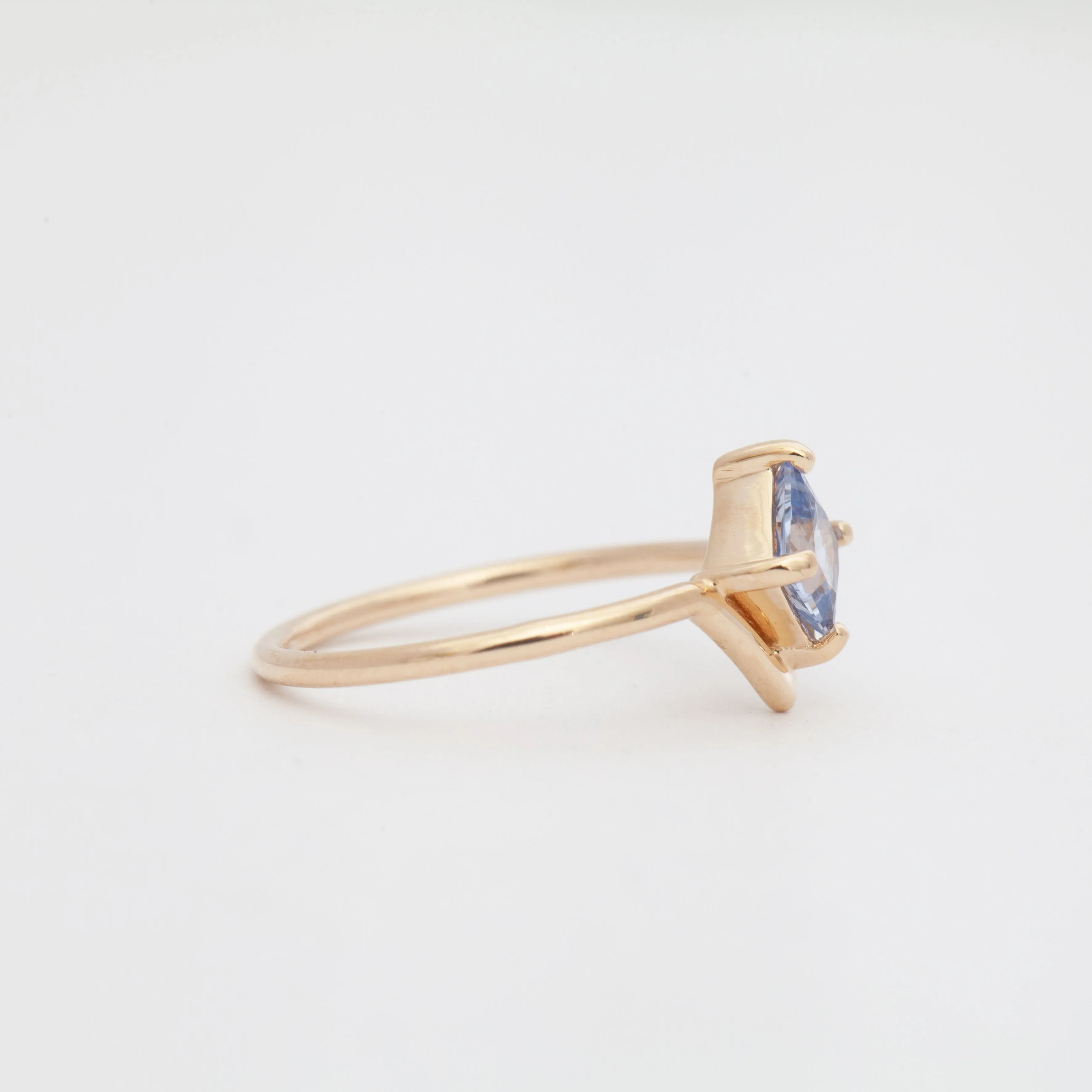 Nestled Princess Cut Sapphire Ring