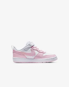 Nike Court Borough Low 2 DQ0473 100 white pink girls' sneakers shoe