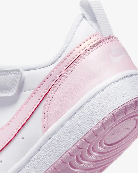 Nike Court Borough Low 2 DQ0473 100 white pink girls' sneakers shoe