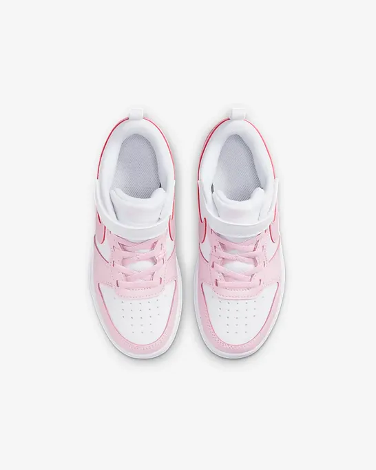 Nike Court Borough Low 2 DQ0473 100 white pink girls' sneakers shoe