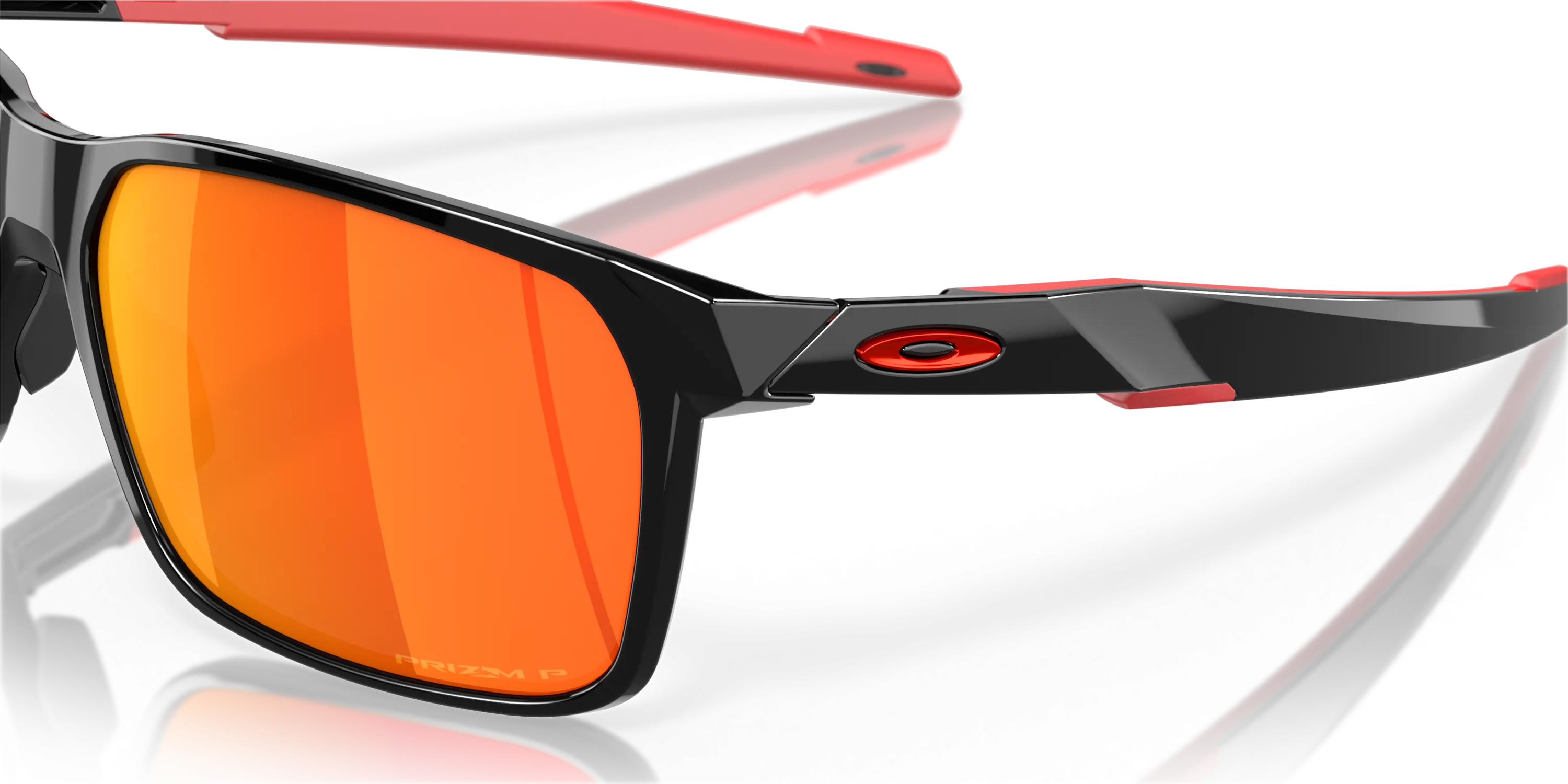 Oakley Portal Prizm Ruby Polarized Lenses - Polished Black Frame