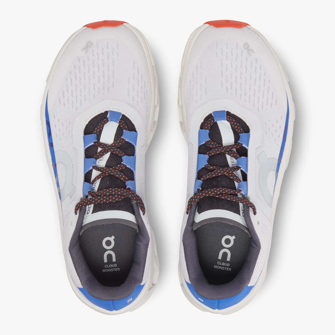 On Running Women's Cloudmonster Shoes - Frost / Cobalt