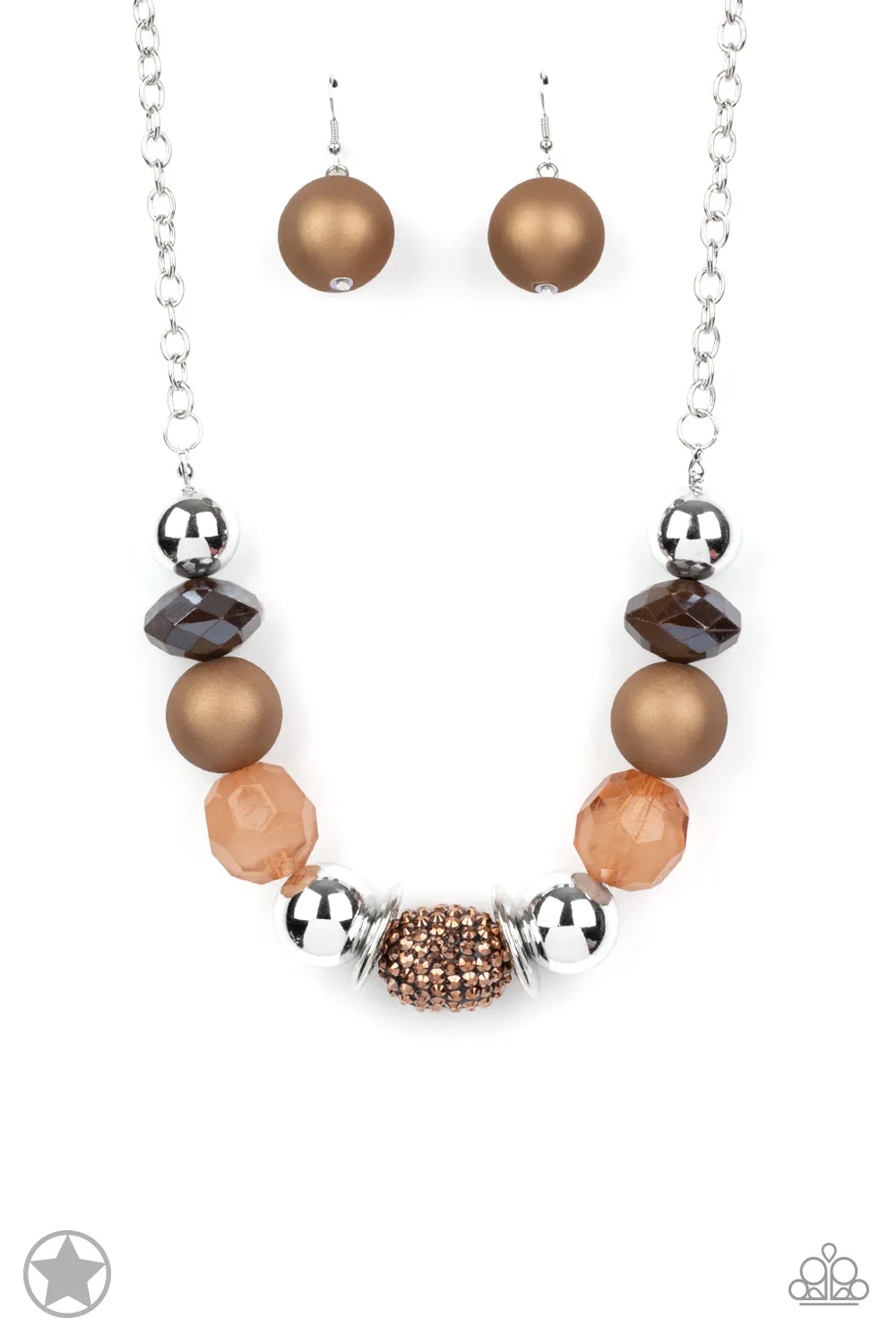 Paparazzi A Warm Welcome Brown Necklace