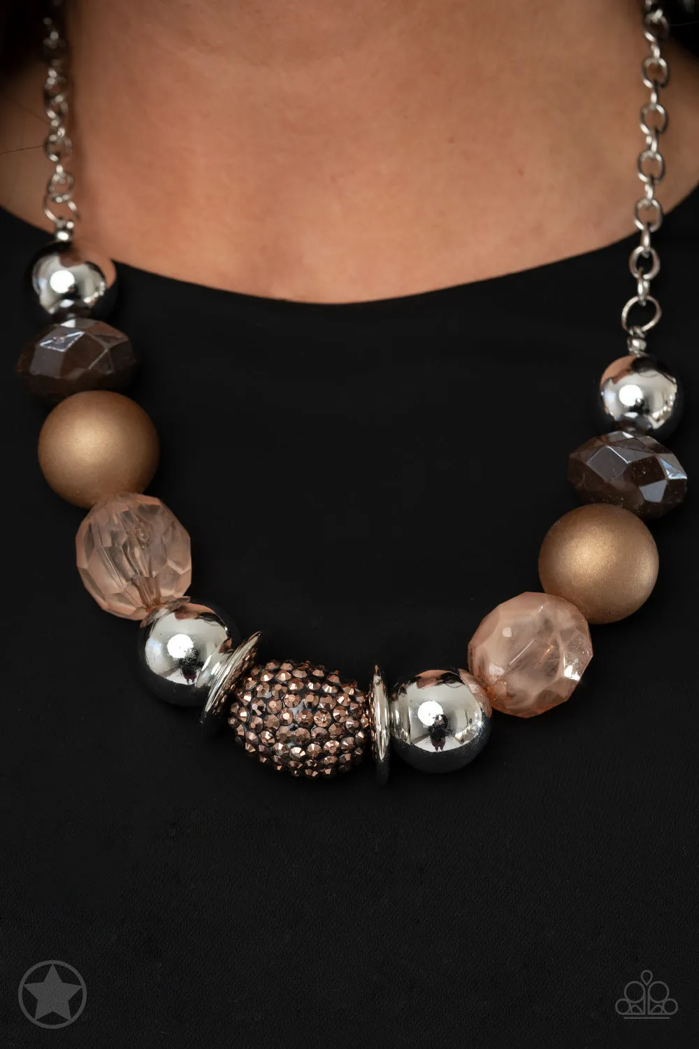 Paparazzi A Warm Welcome Brown Necklace