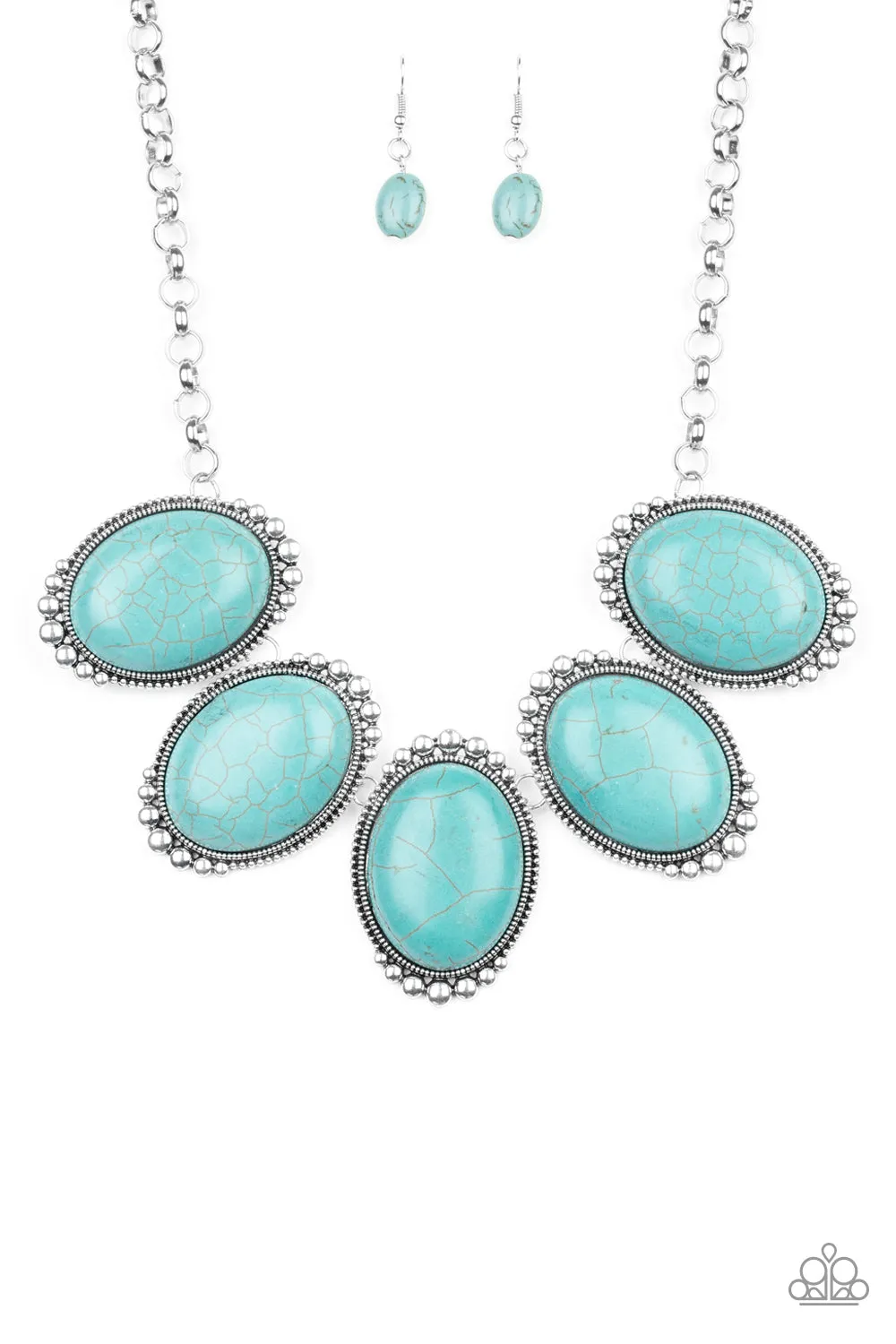 Paparazzi Accessories  - Prairie Goddess- #N867 Peg -  Blue Necklace