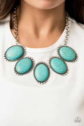 Paparazzi Accessories  - Prairie Goddess- #N867 Peg -  Blue Necklace