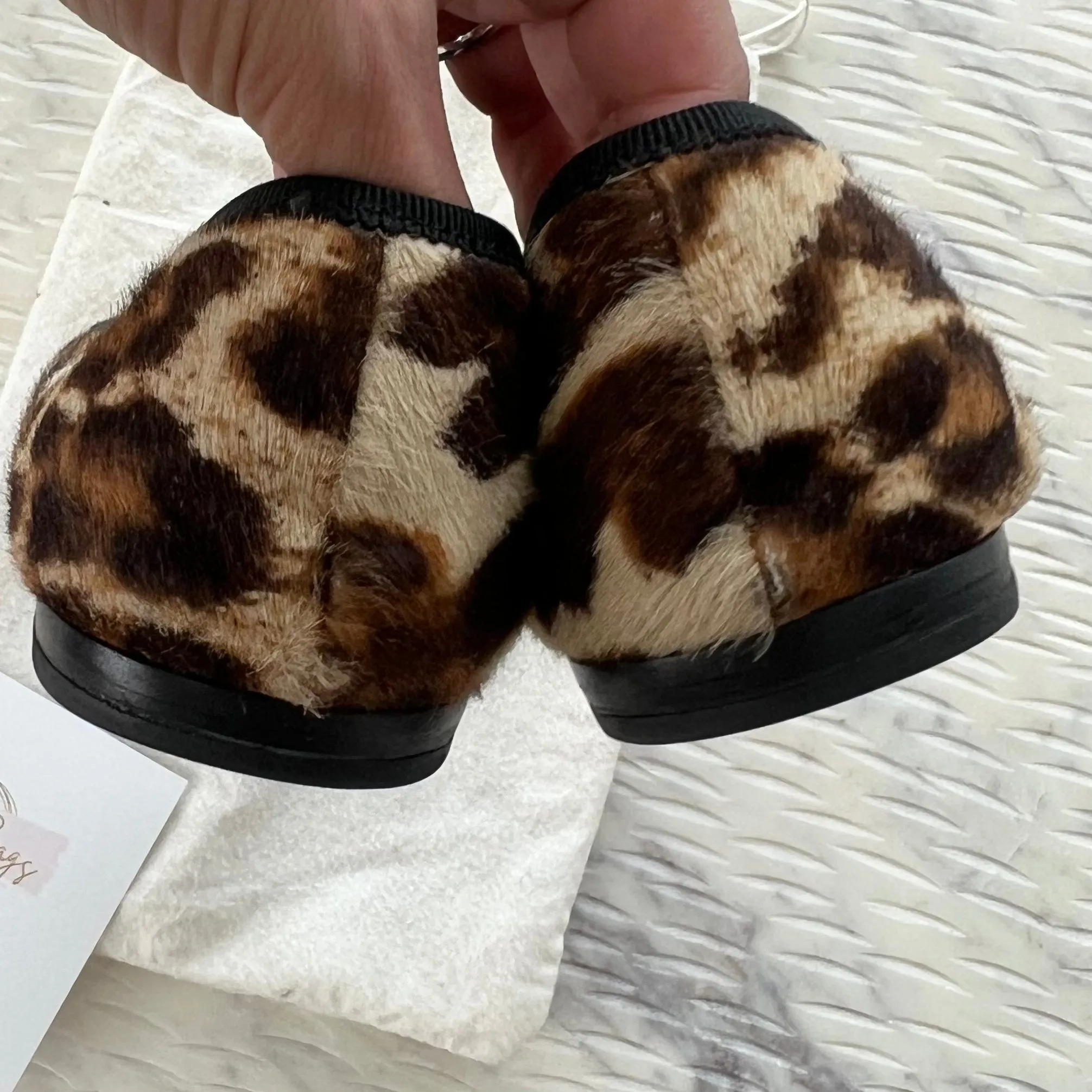 Prada Leopard Horse Hair Flats