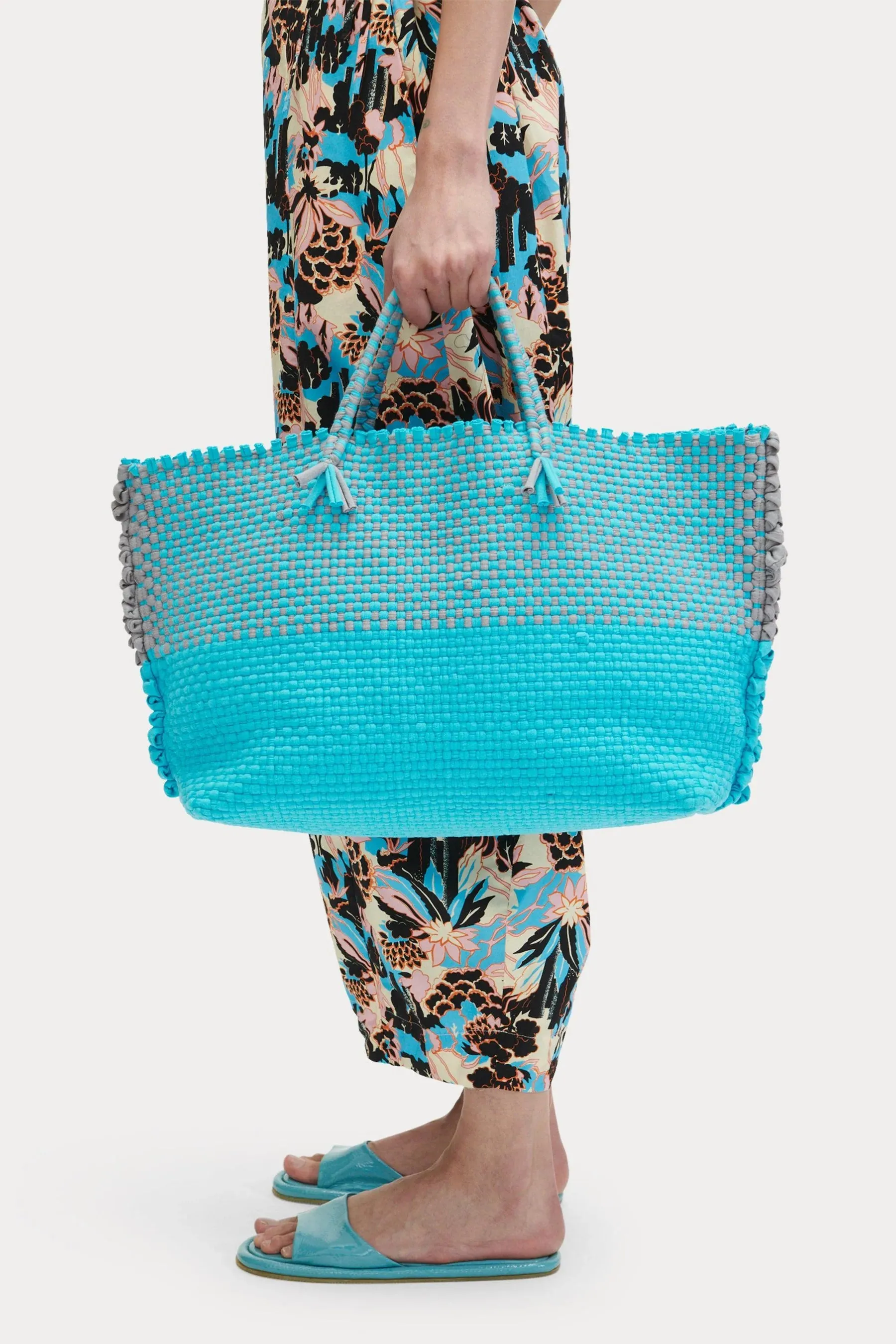 Rachel Comey Cadiz Colorblock Tote in Aqua