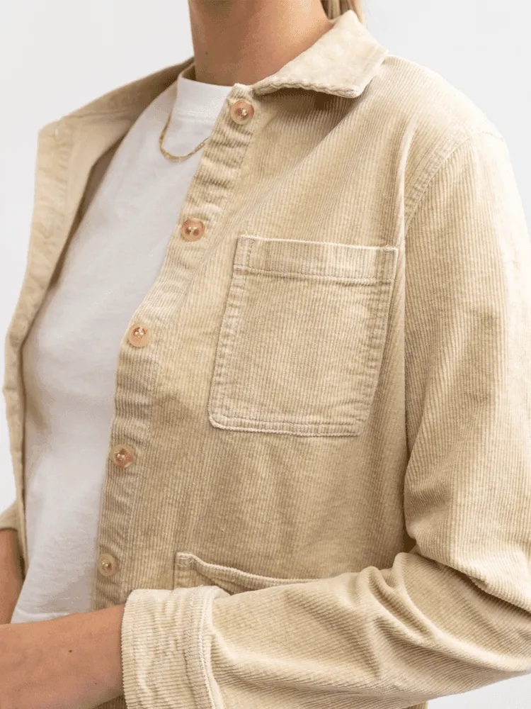 Rhythm Ottway Corduroy Shirt - Stone