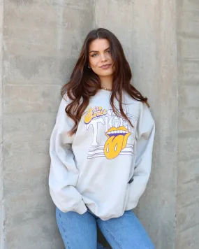 Rolling Stones LSU Tigers Stoned Sand Thrifted Sweatshirt