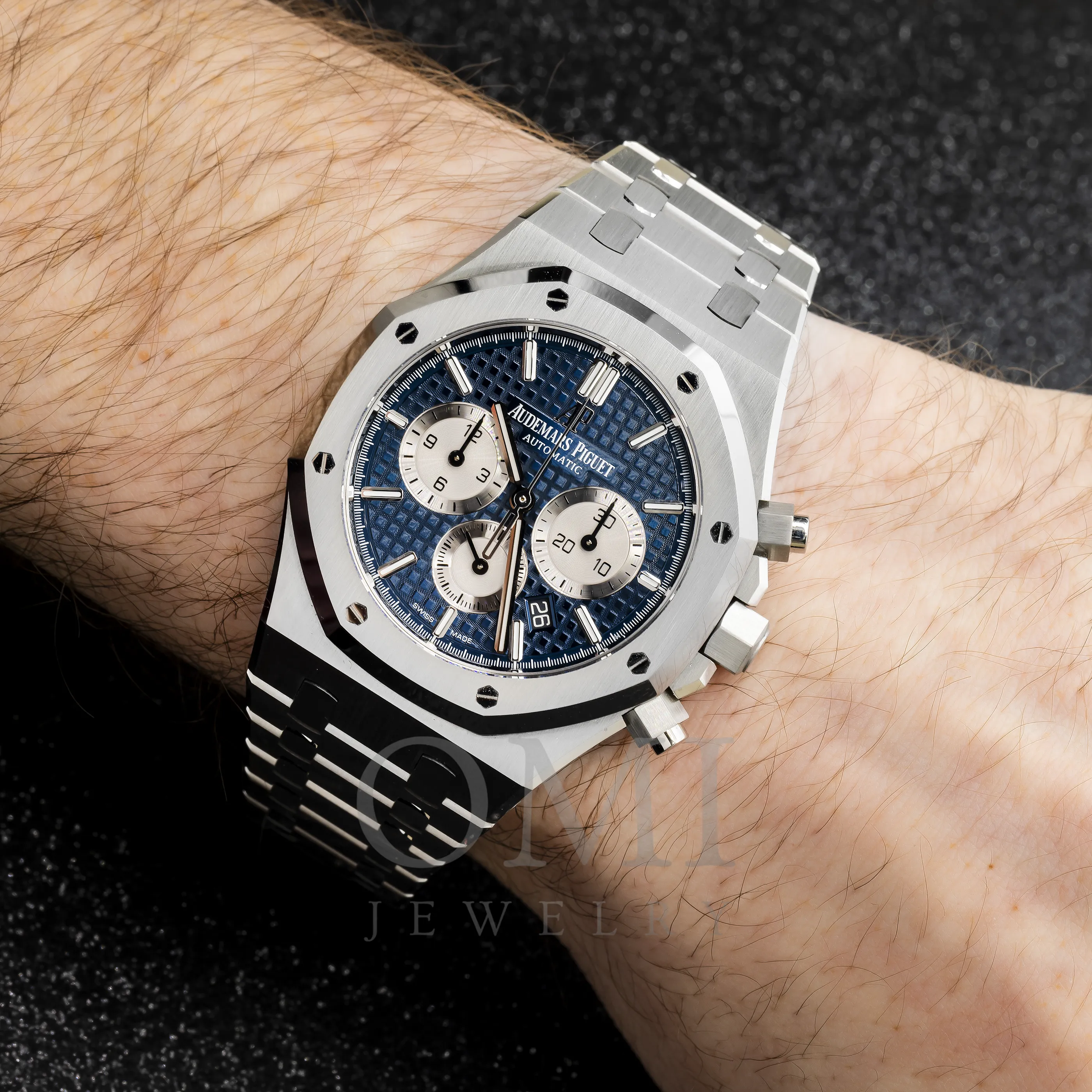 STAINLESS STEEL AUDEMARS PIGUET ROYAL OAK SELFWINDING CHRONOGRAPH 41MM BLACK DIAL 26331ST