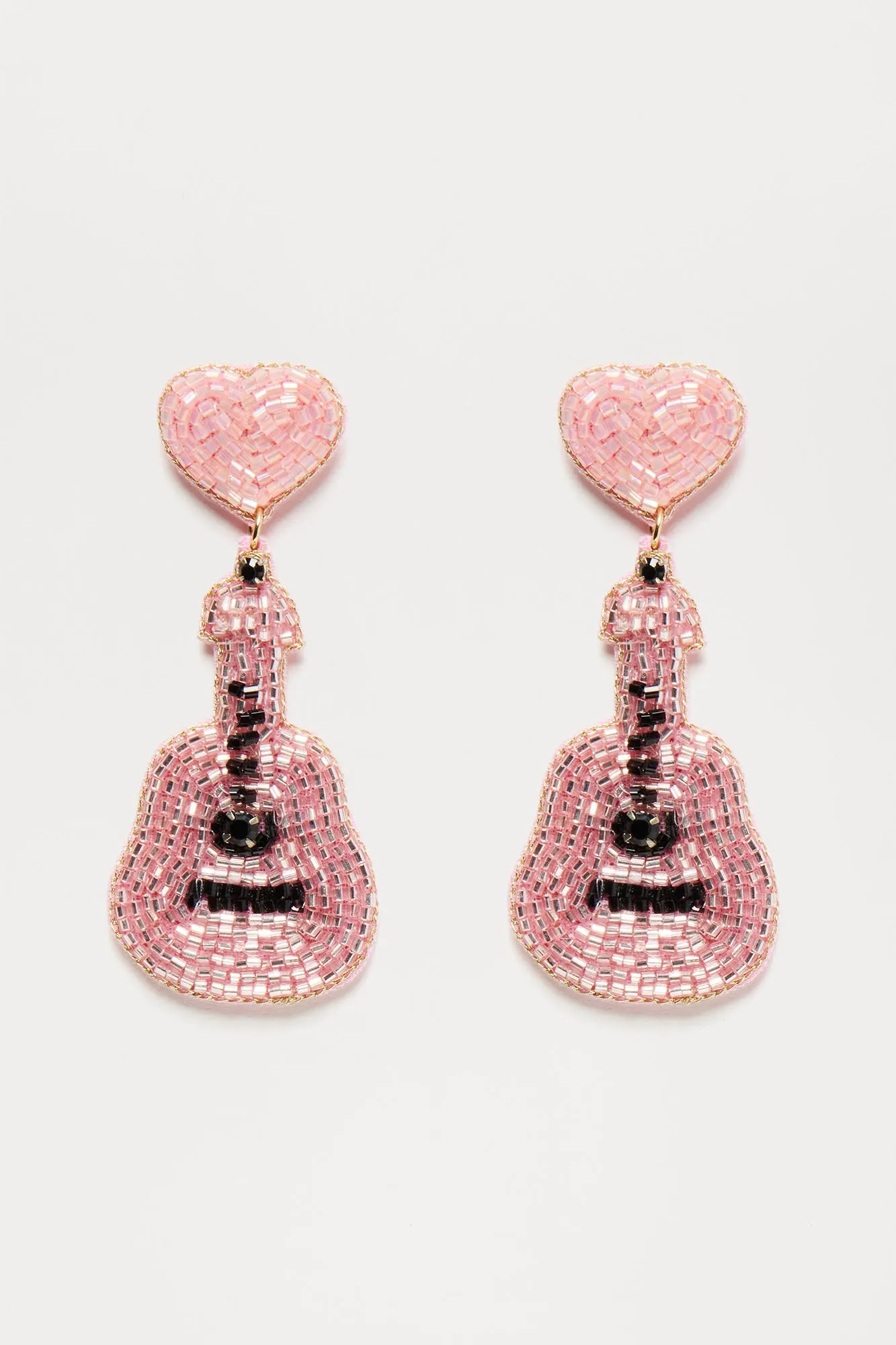 Strumming A Love Song Earrings - Pink