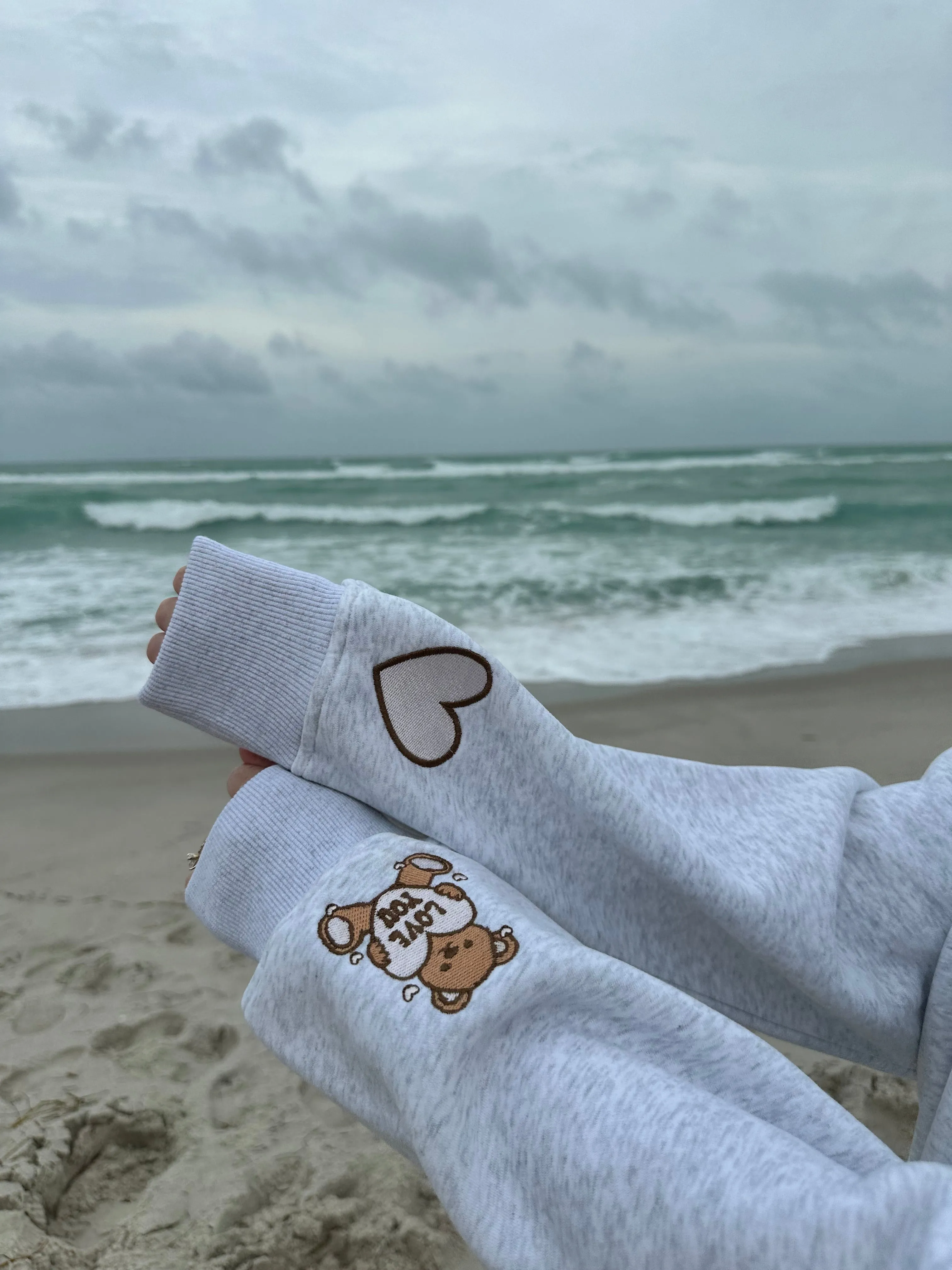 Teddy Bear Embroider Sweatshirt