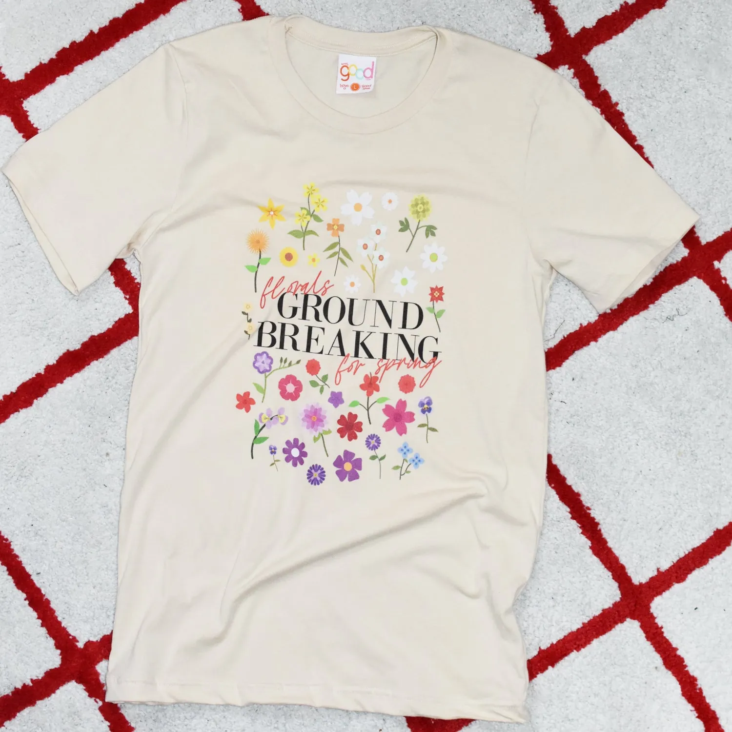 The Devil Wears Prada Florals For Spring Groundbreaking Tee - Cream