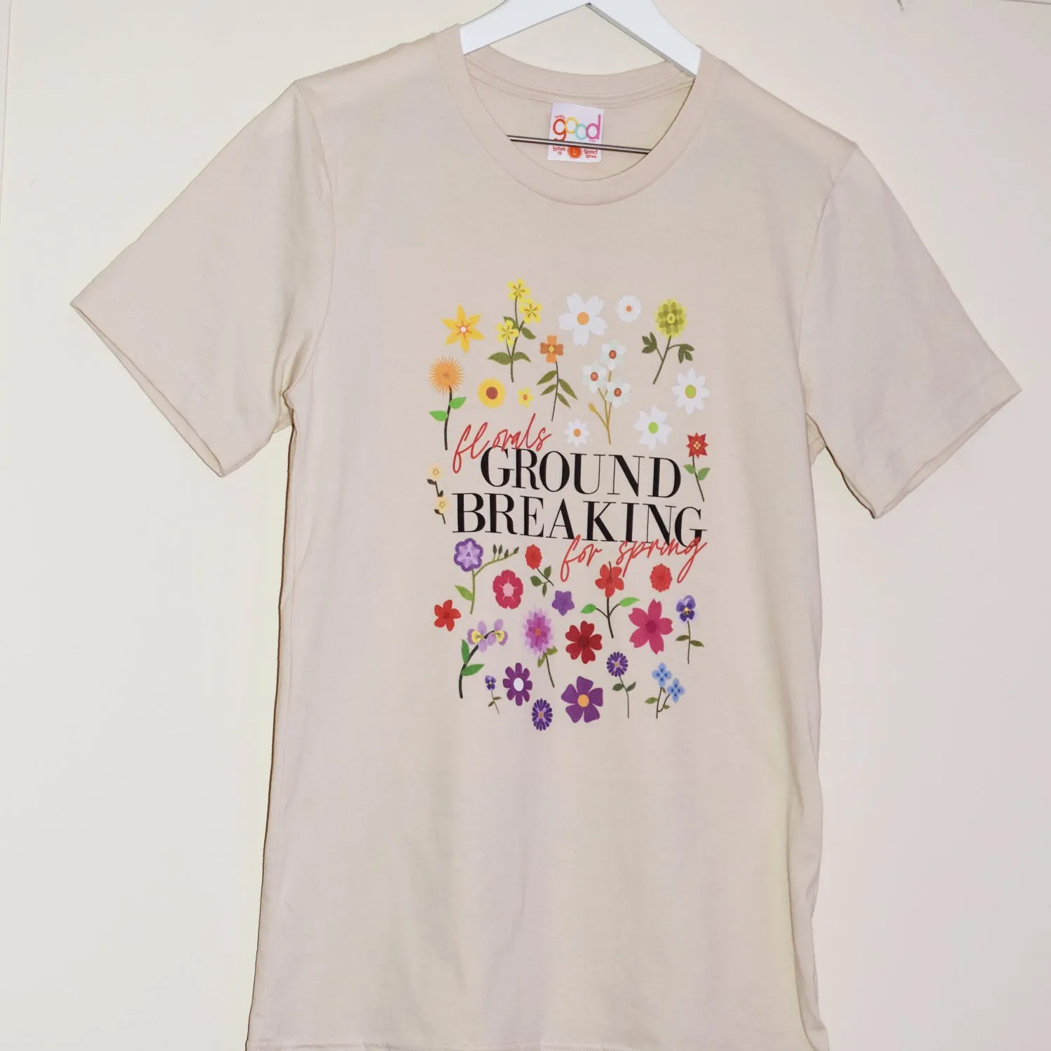 The Devil Wears Prada Florals For Spring Groundbreaking Tee - Cream