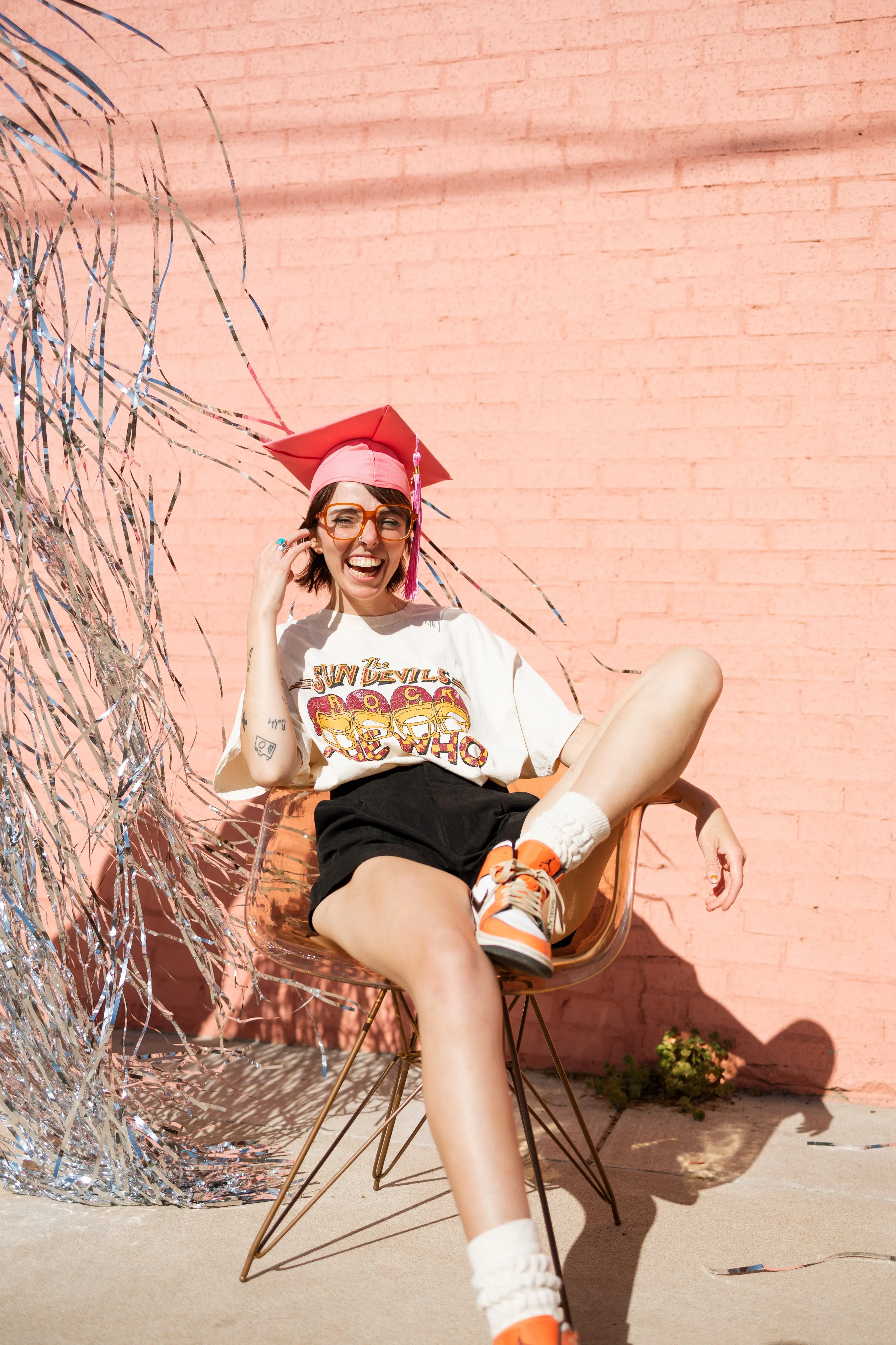 The Who Sun Devils Rock Off White Thrifted Tee