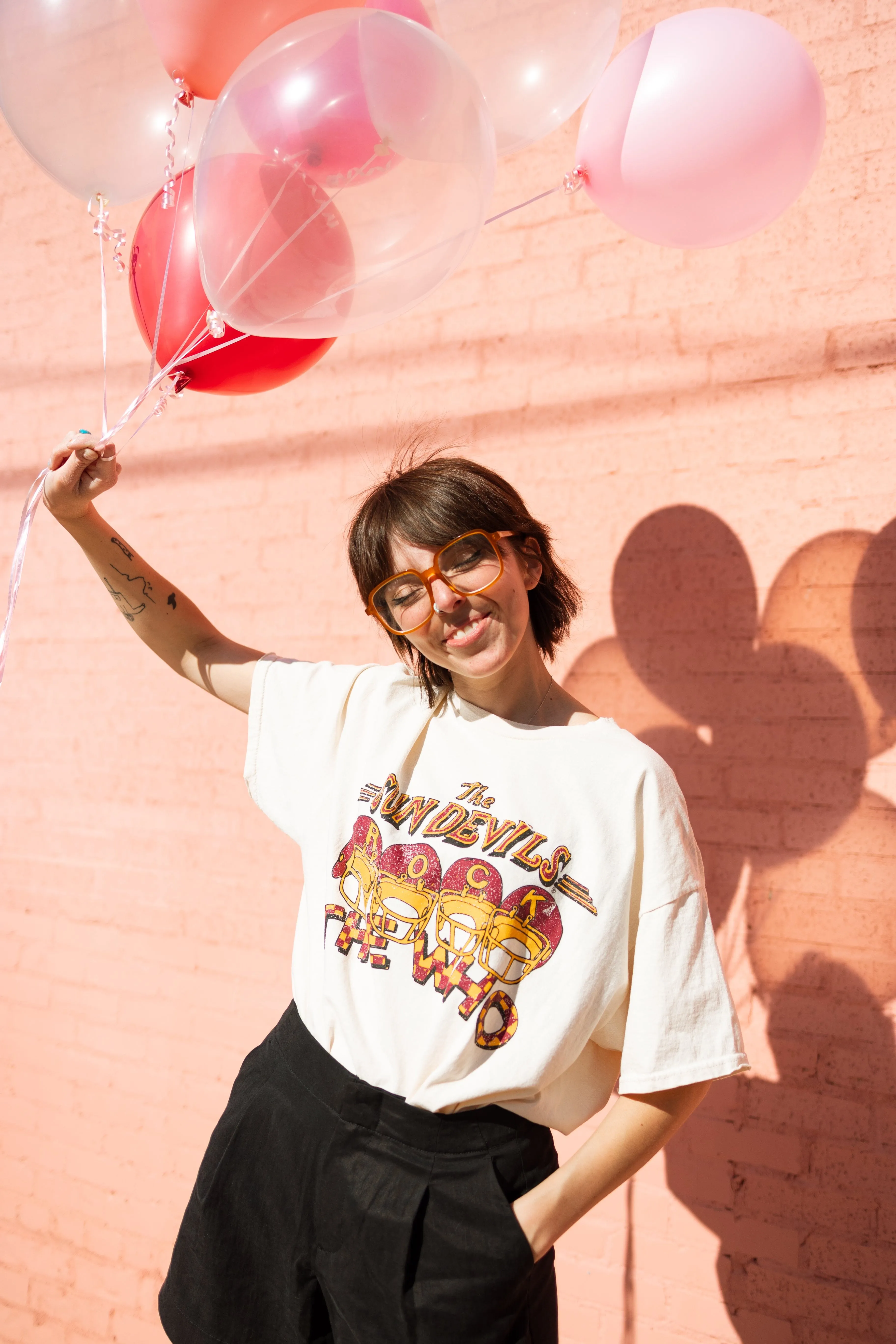 The Who Sun Devils Rock Off White Thrifted Tee