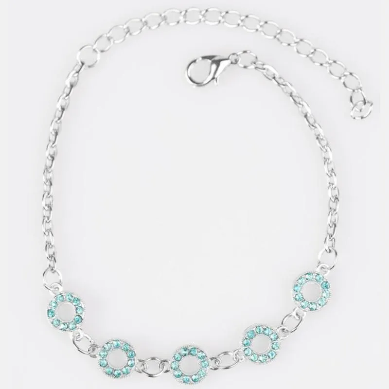 This Time Around Blue Rhinestone Bracelet