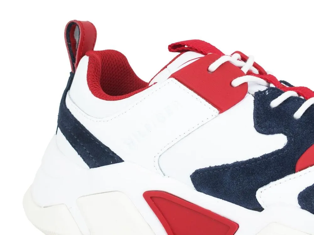 TOMMY H. Chunky Material Mix Sneaker Red White Blue FM0FM02384