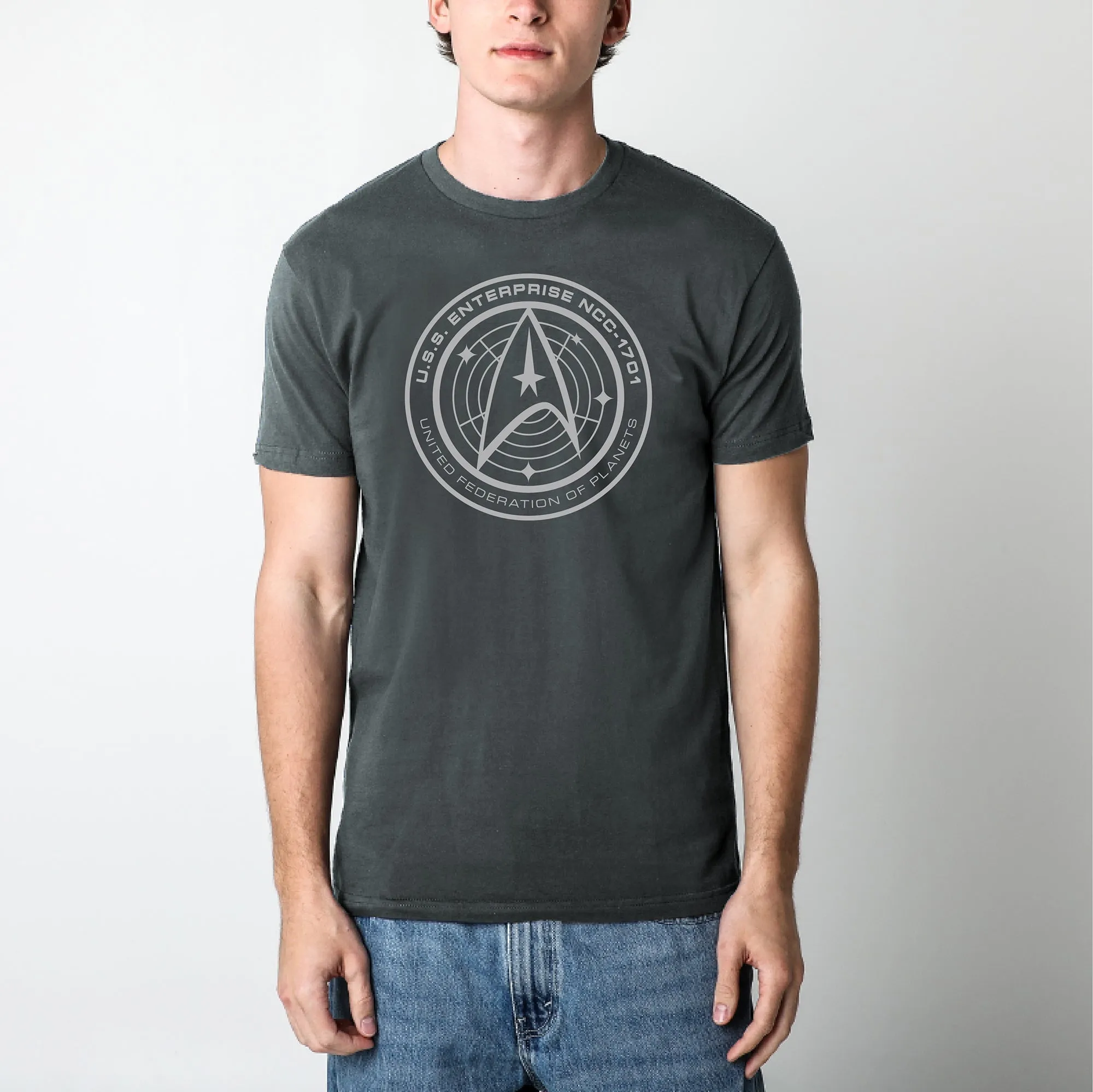 U.S.S. Enterprise Ship Seal Charcoal Tee