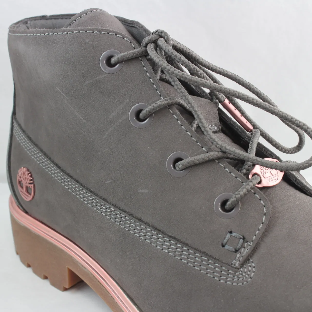 Womens Timberland Slim Nellie Chukka Dark Grey Nubuck Metallic Rand